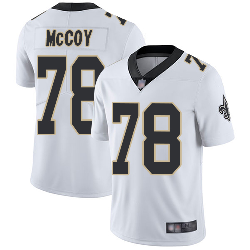 Men New Orleans Saints Limited White Erik McCoy Road Jersey NFL Football 78 Vapor Untouchable Jersey